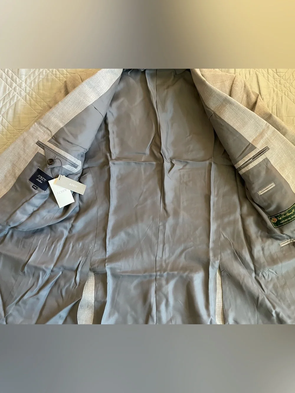 J. CREW Ludlow Slim-fit suit jacket in Italian wool in Gray NWT 40 R $550 28130